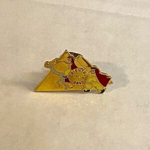 Shriners Vintage Oriental Band Pyramid Camel Gold Tone Lapel Pin